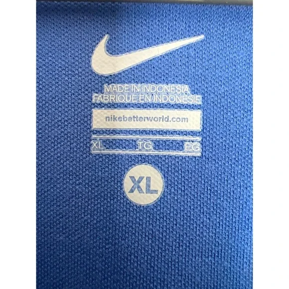 Nike Mens Track Suit Zip Up Jacket Royal Blue Large Athletic Polyester Top N98